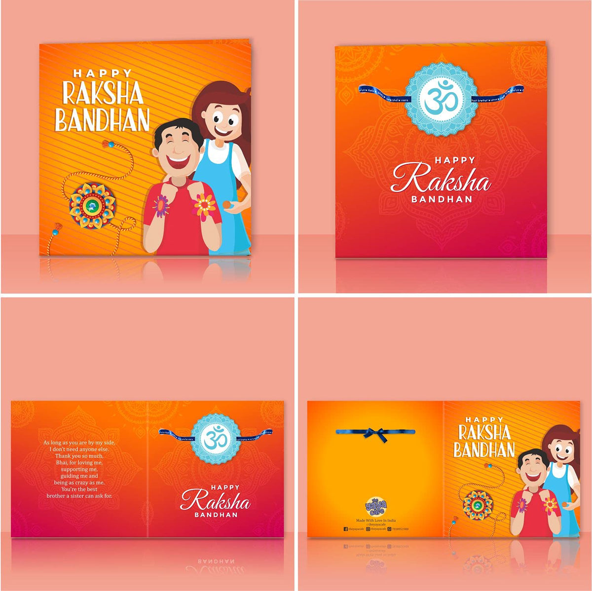 TheYayaCafe Rakhi Bracelet for Brother Om Printed Cute Raksha Bandhan Rakhi Sky Blue, Bhaiya, Raksha Bandhan, Bhai Dooj