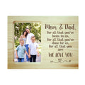 Personalised Wooden Photo Frame - Love You Mom & Dad