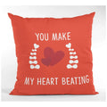 Cushion Cover You Make My Heart Beat - Personalised Couple Gift