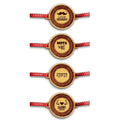 Engraved Rakhi for Brothers with Beautiful Quotes - Set of 4