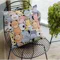 Cute Animals Velvet for Kids Room Cushion Cover