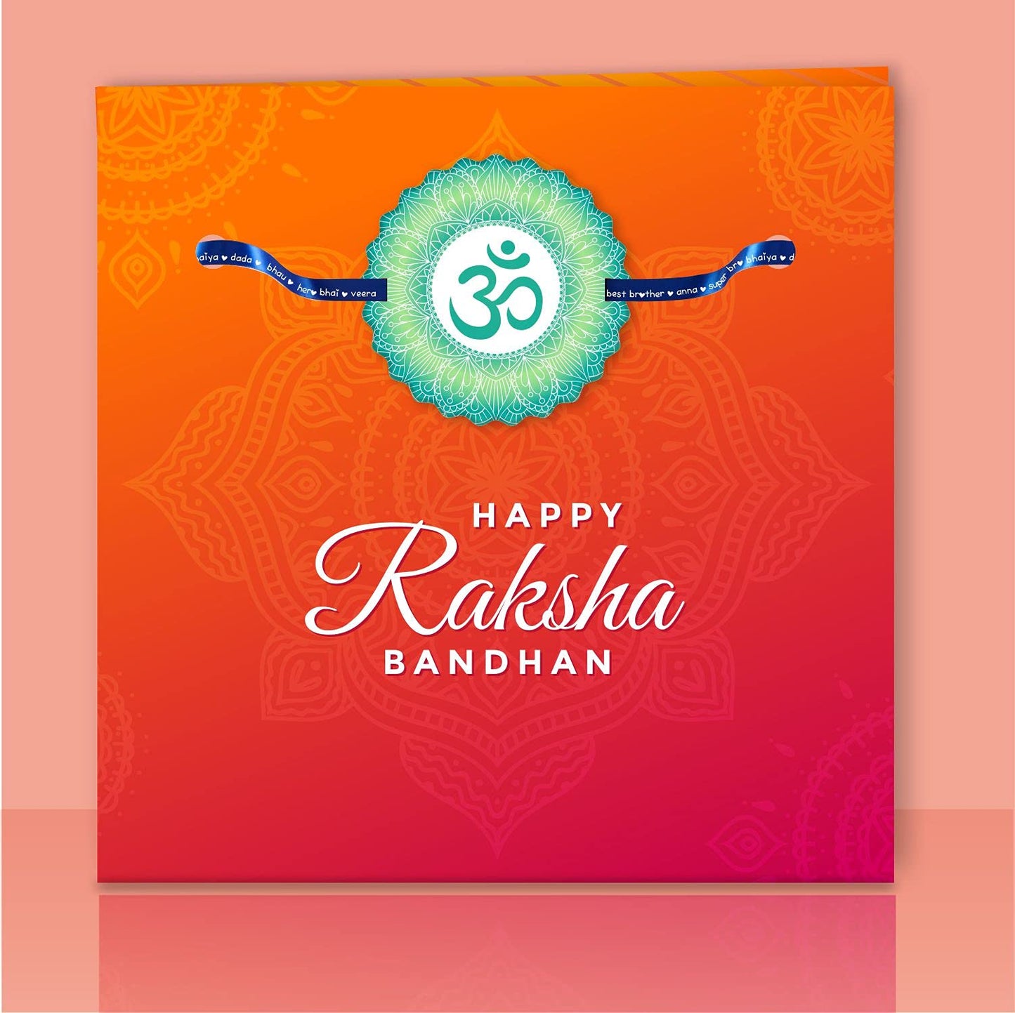 TheYayaCafe Rakhi for Brother Printed Om Rakhi Bracelet Sky Blue (1.5 Inch Dial), Raksha Bandhan Gift for Bhai, Brother, Bhaiya from Sister