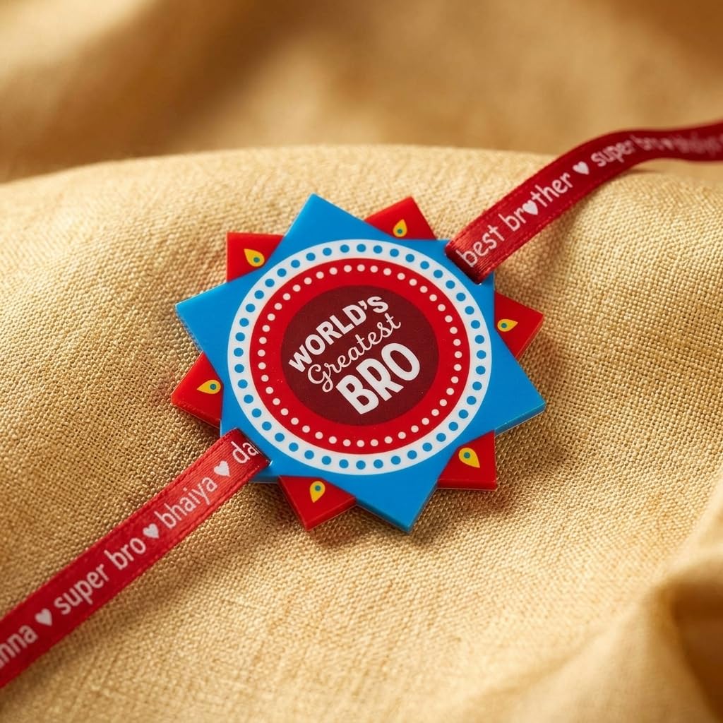 World's Greatest Bro & Lion Baby Bro Kids Rakhi - Set of 2