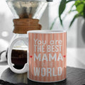 World's Best Mom Coffee Mug with Coaster Set for Mother