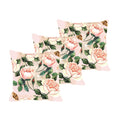 Floral Cushion Covers Set of 3, 20x20 Inch, Multicolour Throw Pillows