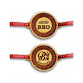 Moustache Bro & Big Bro Engraved Rakhi, Pack of 2