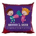 Sequins Brother & Sister We Fight Cushion Cover