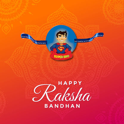 Super Bro Printed Rakhi for Brothers