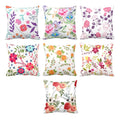 Floral Cushion Covers, 16x16 Inches, Set of 7
