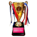 Award Trophy for Mom and Dad - Best in the World Star, Golden Alloy