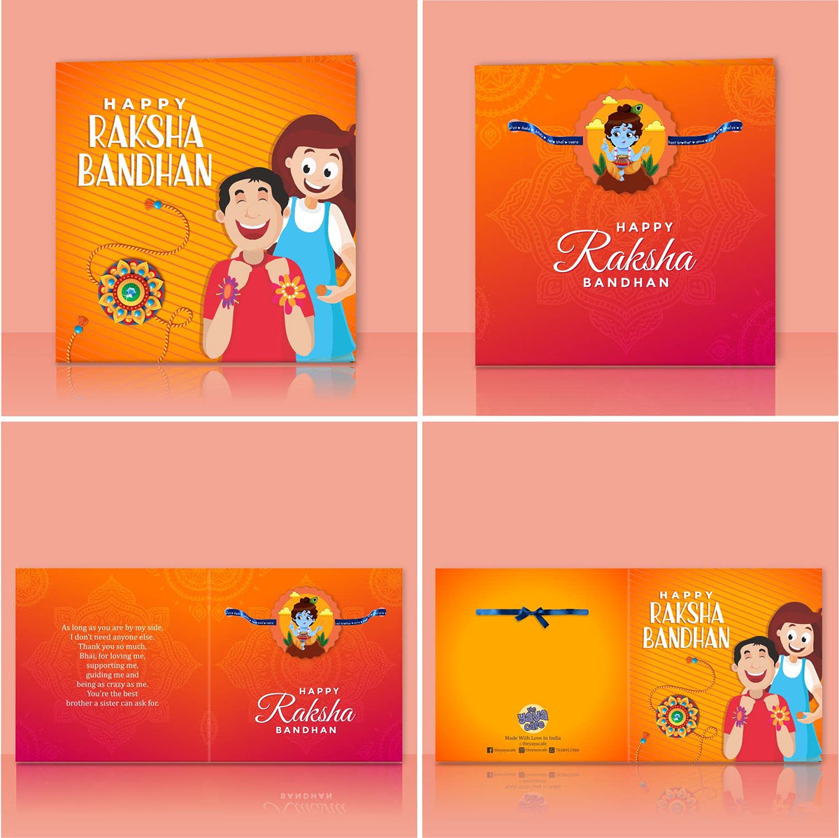 Cute Krishna Kids Rakhi for Little Brother
