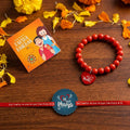 TheYaYaCafe Rakhi for Bhaiya Bhabhi Set of 2 Printed Family Rakhi Combo Mere Pyaare Bhaiya Bhabhi Raksha Bandhan, Red, One Size (RK0261MP_RK0253_0247)