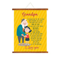 I Love You Grandpa Scroll Greeting Card - 15x20 inches