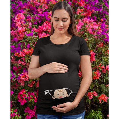 Baby Watching From Stomach Maternity T-Shirt