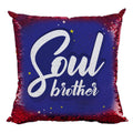 Soul Brother Sequins Cushion Cover 20x20 - Rakhi Gift