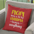 Super Grandma Cushion Cover 16x16 - Birthday Gift for Grandmother