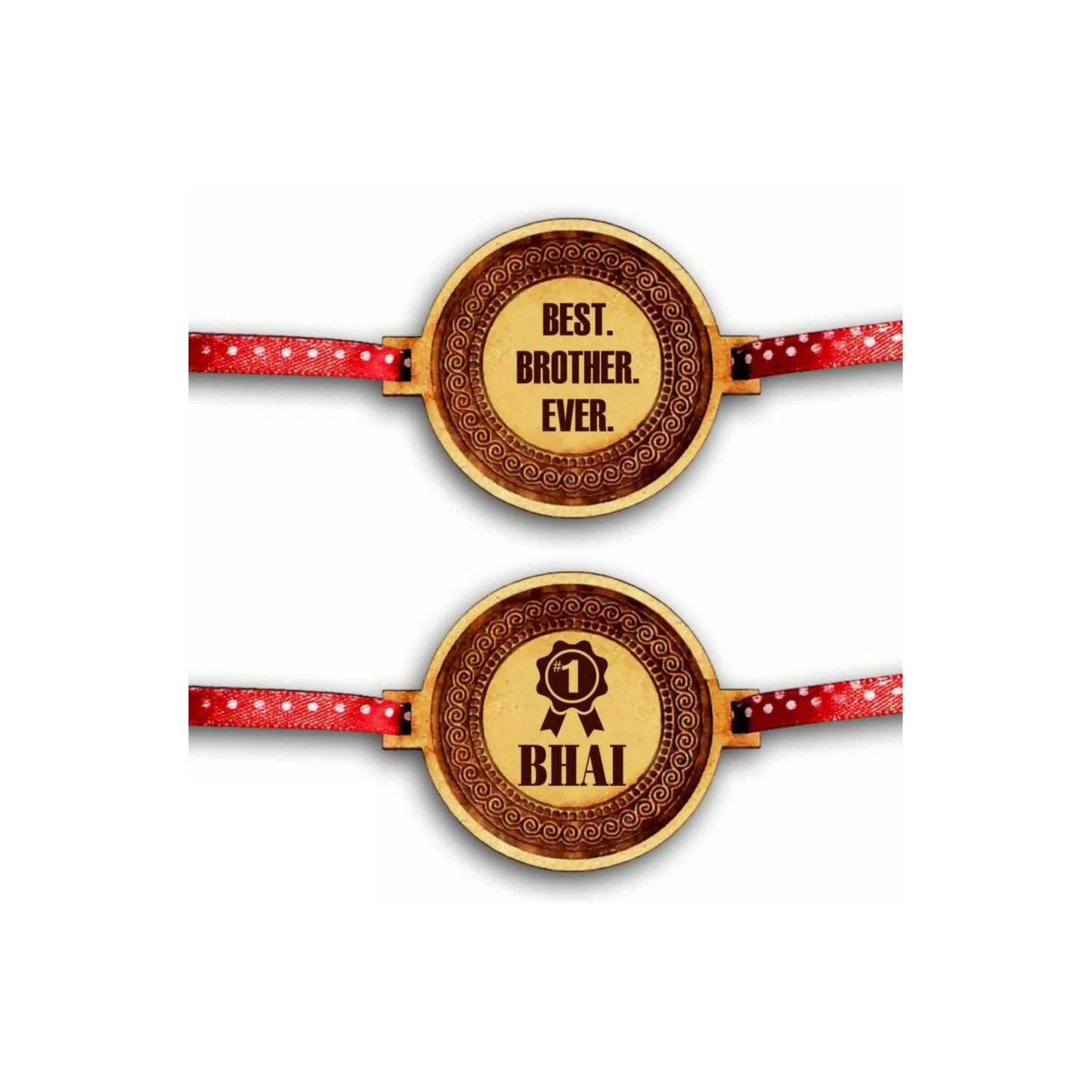 YaYa cafe Family Rakhi for Brother Combo Set of 2 Engraved Rakhi Raksha Bandhan