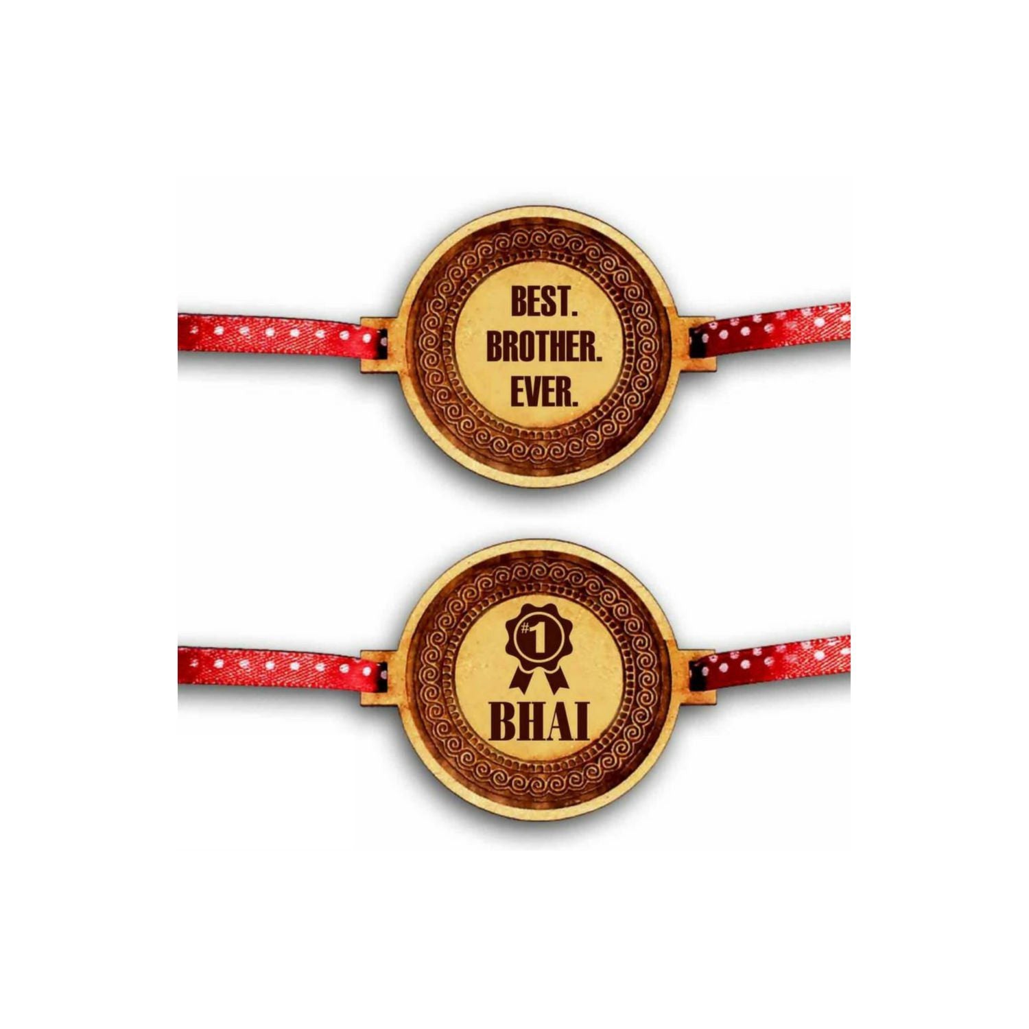 YaYa cafe Family Rakhi for Brother Combo Set of 2 Engraved Rakhi Raksha Bandhan