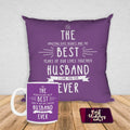 Coffee Mug & Cushion Cover Combo - The Best Husband Ever