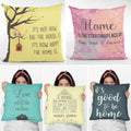 Velvet Throw Pillow Cushion Covers - Double-Side Print, Set of 5, 24x24