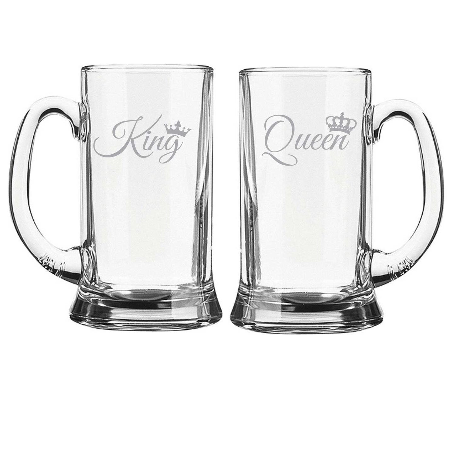 King Queen Beer Mug for Couple