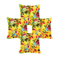 Floral Cushion Covers Set of 4 - Graceful Cotton Printed Pillows 24x24