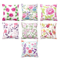 Floral Flowers Cushion Cover Set of 7, 12x12 inches