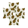 Pineapple Cut Fruits Cushion Cover Set of 4 - 16x16 Home Decor