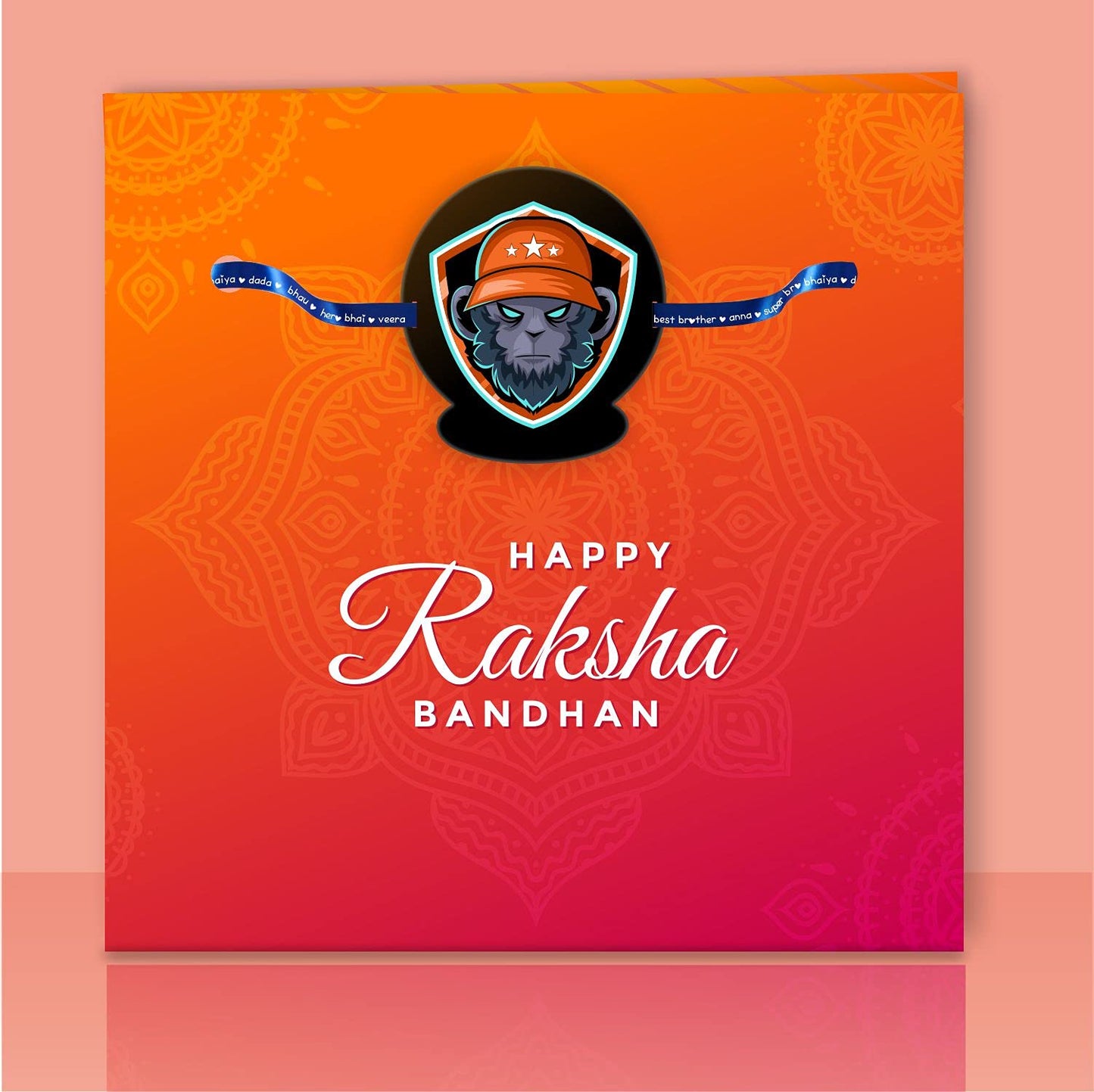 TheYaYaCafe Rakhi for Brother Printed Monkey Bro Bracelet Raksha Bandhan Gift, Cute Gaming Design for Kids and Boys, Rakhi for Bhai from Sister, Raksha Bandhan 2024