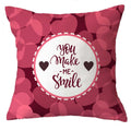 You Make Me Smile Personalised Love Cushion Cover