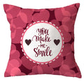 Cushion Cover You Make Me Smile Pink - Personalised Couple Gift