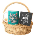 Best Teacher Ever Hamper - Mug, Coaster, Cushion Cover & Keychain