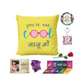 Mother-in-Law Photo Frame & Cushion Hamper with Rose & Chocolate