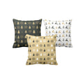 Snowflakes Tree Snowman Cushion Covers Set of 3, 24x24 inch