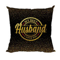 My Best Husband Couple Cushion with Filler - 24x24 Black Throw