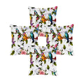 Bird Floral Cushion Cover Set of 4, 16x16 inches