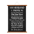 My Husband Love Scroll Greeting Card 12x16 in - Romantic Gift