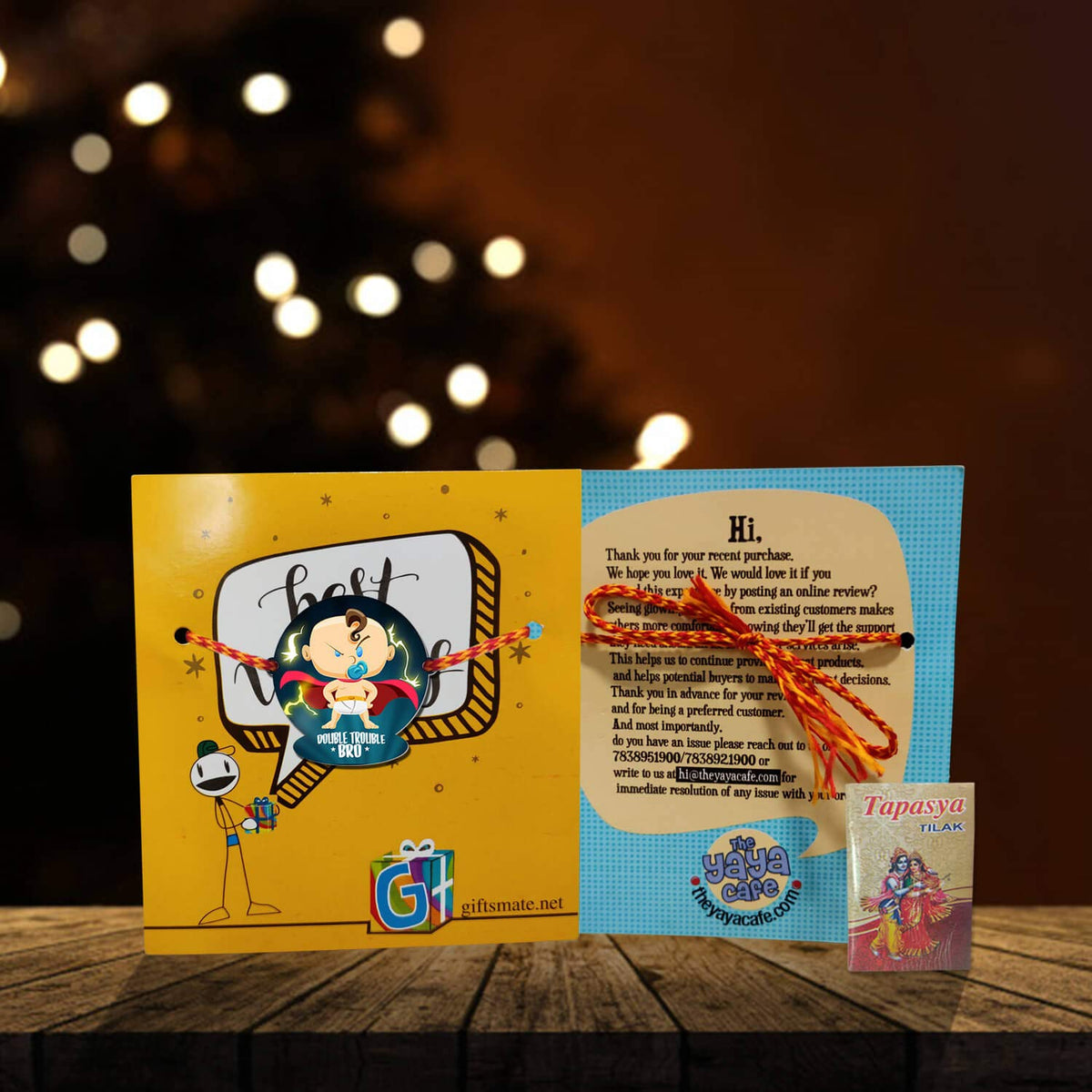 Kids Rakhi Set of 2 for Brothers - Cutiepie & Double Trouble Bro