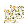 Fruit & Floral Cushion Cover Set of 2, 12x12 inches