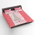 Couple Bedsheet 50 Years Together Forever with 2 Pillow Covers, Pink