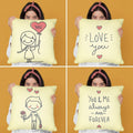 You and Me Always Forever Love Cushion Cover Set of 4 - 24x24 inches