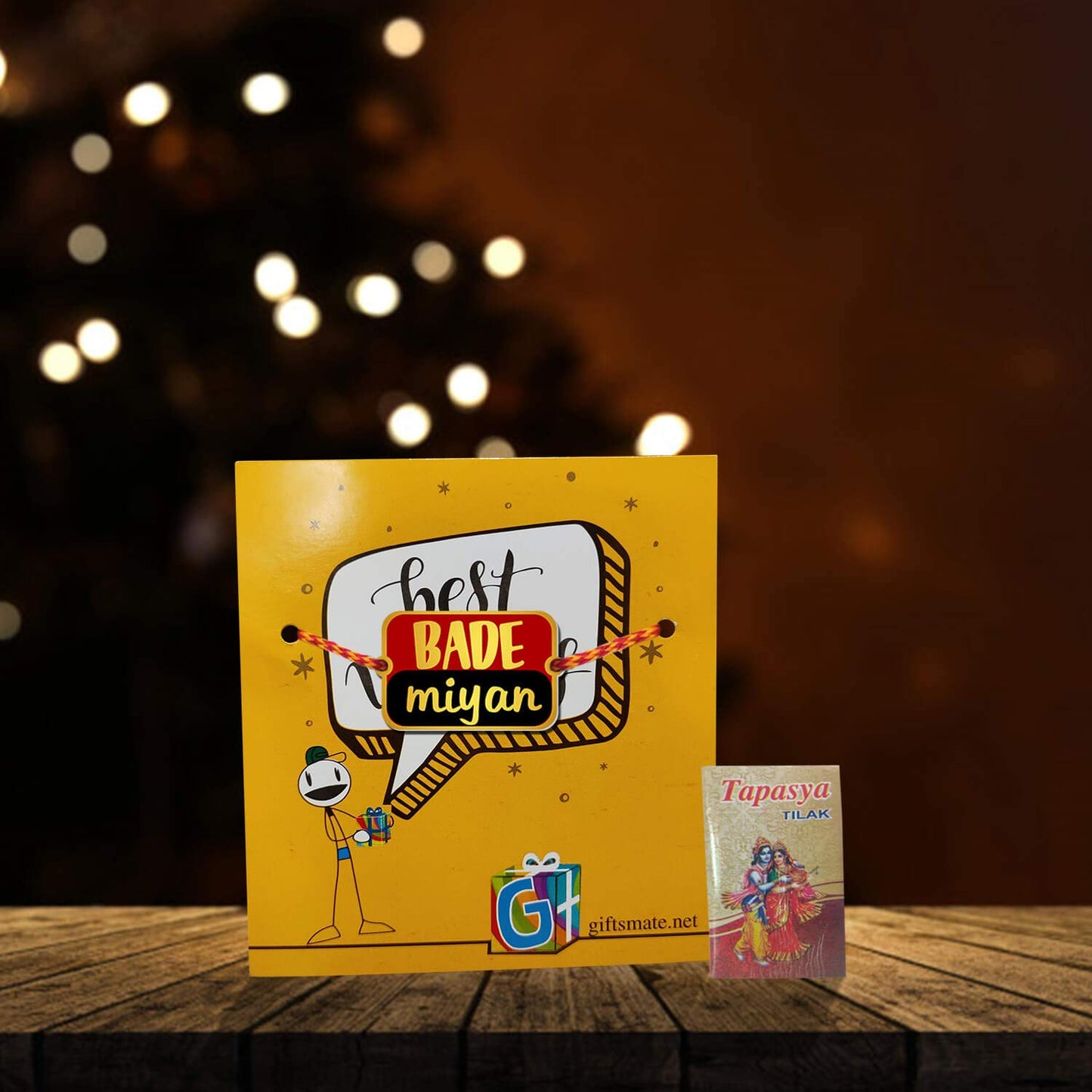 TheYaYaCafe Yaya Cafe Rakhi for Brother Boy Printed Rakhi Bade Miyan Raksha Bandhan, Brown, One Size (RK0133_BM)