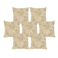 Floral Cushion Covers Set of 7, 16x16 Inches, Multicolour Sofa Throw Pillow