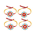 Shri Om Swastik Ganesha Rakhi Combo Set of 4 for Brother