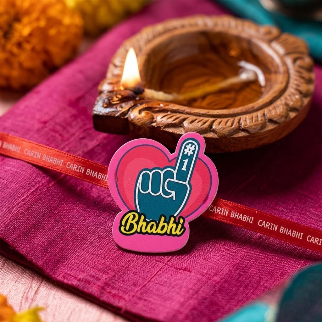 No.1 Bro & No.1 Bhabhi Family Rakhi with Kids Rakhi - Combo Pack of 3
