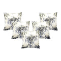 White Cotton Canvas 180TC Cushion Covers Set of 5, 20x20 inches