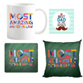 Birthday Mousepad, Cushion Cover, Coffee Mug & Coaster Hamper - Set of 4