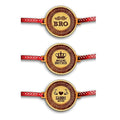 Moustache, Awesome & Gabru Brother Engraved Rakhi, Set of 3
