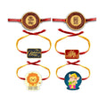Family Rakhi Combo Pack of 6 - King Bro & Best Bro Quotes