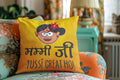 Mummy Ji Tussi Great Ho Cushion with Filler 12x12 for Mom